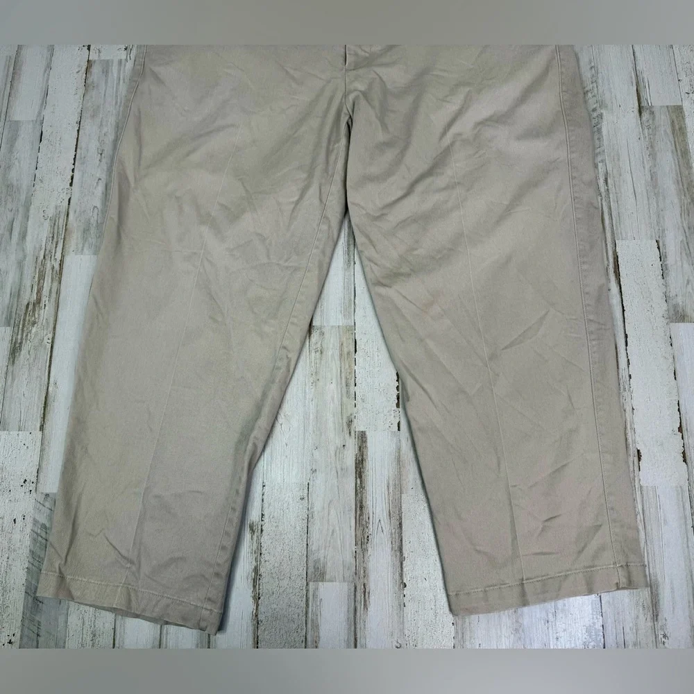 Oak Hill Dress Pants Mens 44x28 Tan Khaki Pleated Chinos Trousers Casual Work